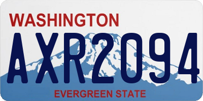 WA license plate AXR2094