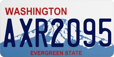 WA license plate AXR2095