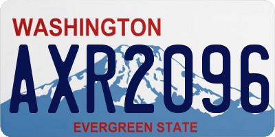 WA license plate AXR2096