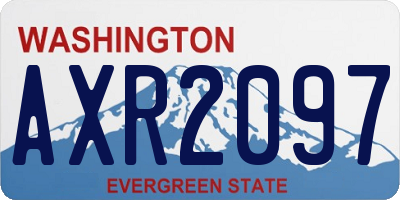 WA license plate AXR2097