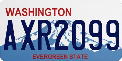 WA license plate AXR2099