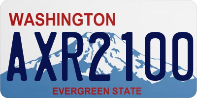 WA license plate AXR2100
