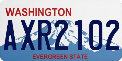WA license plate AXR2102