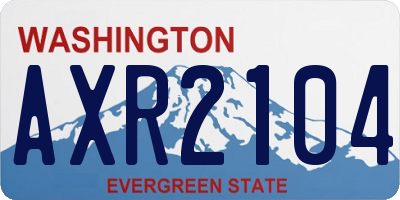 WA license plate AXR2104