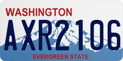 WA license plate AXR2106