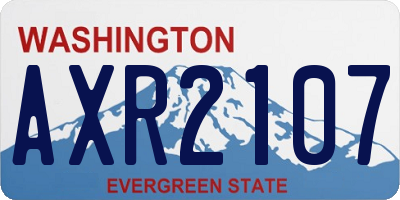 WA license plate AXR2107