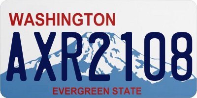 WA license plate AXR2108
