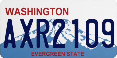 WA license plate AXR2109