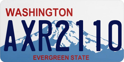 WA license plate AXR2110