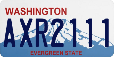 WA license plate AXR2111