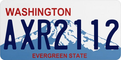 WA license plate AXR2112