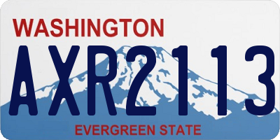 WA license plate AXR2113