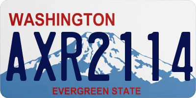 WA license plate AXR2114