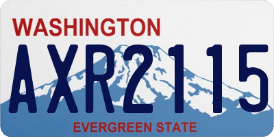 WA license plate AXR2115