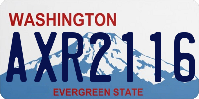 WA license plate AXR2116
