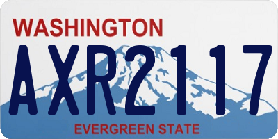 WA license plate AXR2117