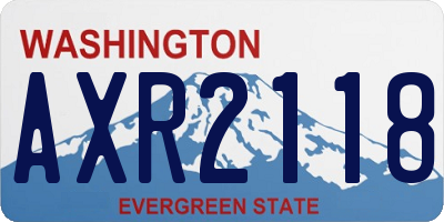 WA license plate AXR2118