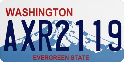 WA license plate AXR2119