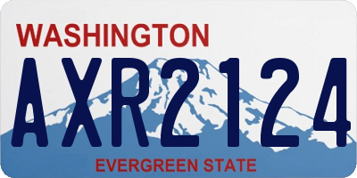 WA license plate AXR2124