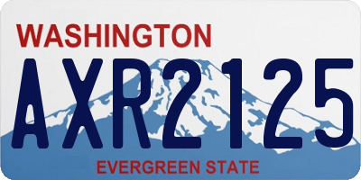 WA license plate AXR2125