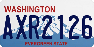 WA license plate AXR2126