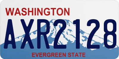 WA license plate AXR2128