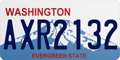 WA license plate AXR2132