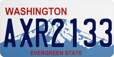 WA license plate AXR2133