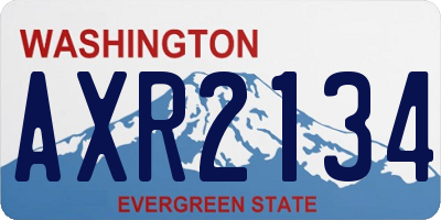 WA license plate AXR2134