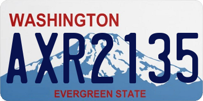 WA license plate AXR2135