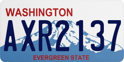 WA license plate AXR2137