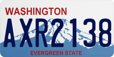 WA license plate AXR2138