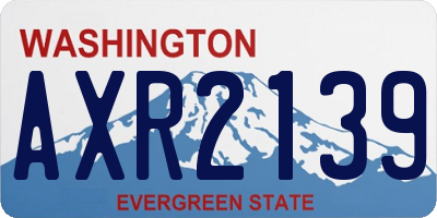 WA license plate AXR2139