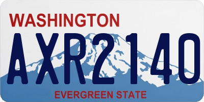 WA license plate AXR2140
