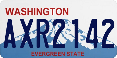 WA license plate AXR2142