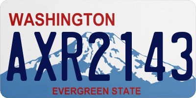 WA license plate AXR2143