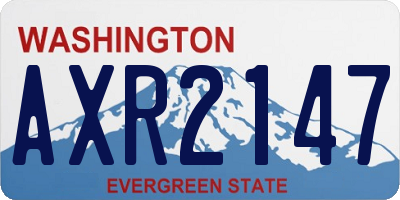 WA license plate AXR2147