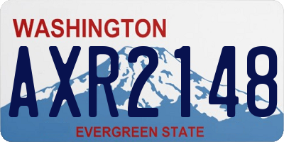 WA license plate AXR2148