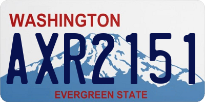 WA license plate AXR2151