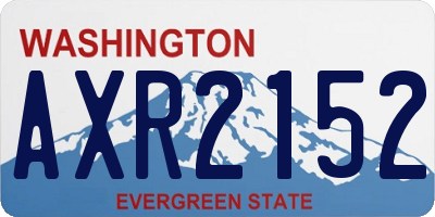 WA license plate AXR2152