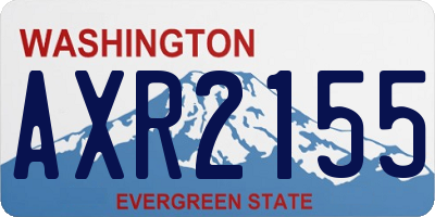 WA license plate AXR2155