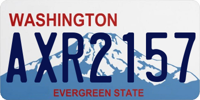 WA license plate AXR2157