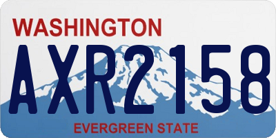 WA license plate AXR2158