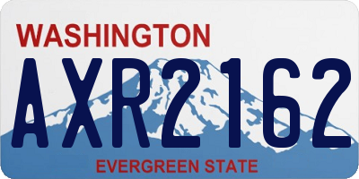 WA license plate AXR2162