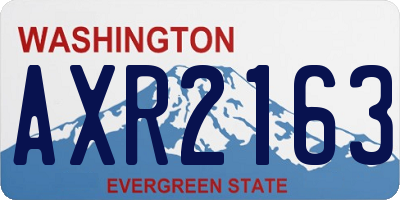WA license plate AXR2163