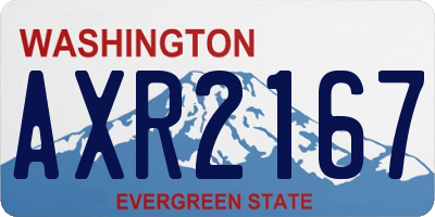 WA license plate AXR2167