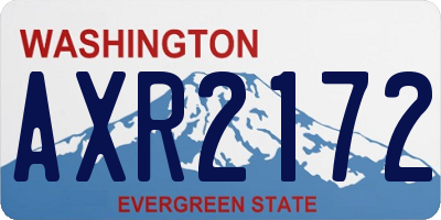 WA license plate AXR2172