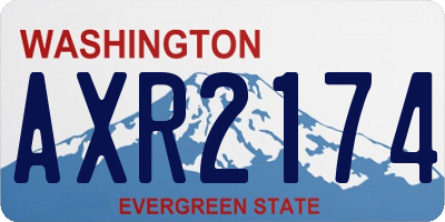 WA license plate AXR2174