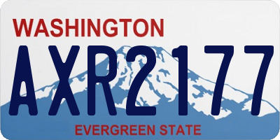 WA license plate AXR2177