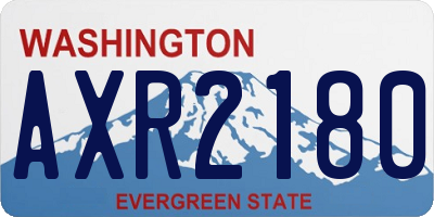 WA license plate AXR2180